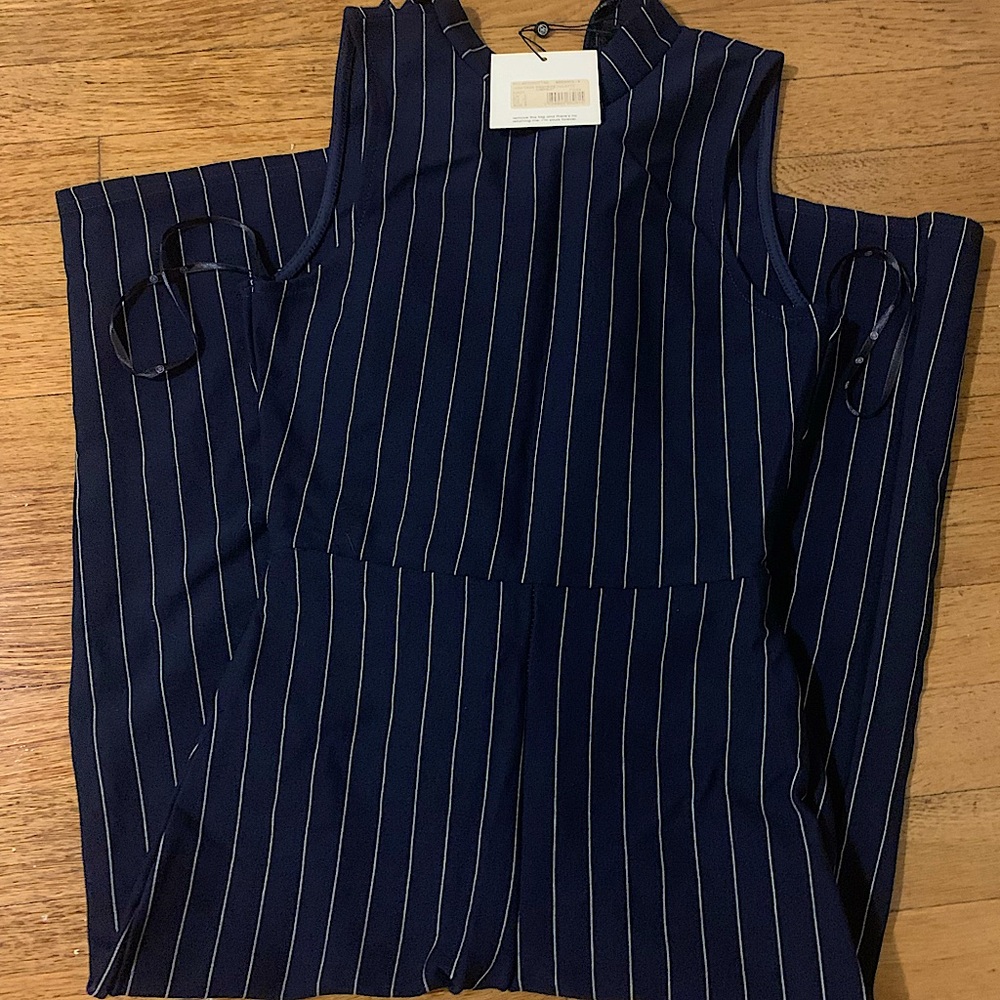 Misguided pinstriped jumpsuit. New with tag